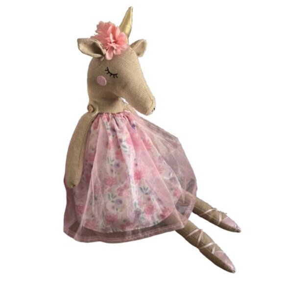 Princess Bedroom Nursery Shelf Sitter 27" Ballerina Unicorn Plush Weighted - Picture 1 of 12